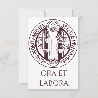 Agradecimento Medalha de São Bento Cartão Santo | Latim Pater No