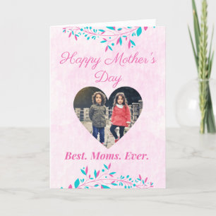 Agradecimento Melhor Cartão com fotos do Dia de as mães Mães 