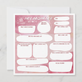 Agradecimento Meu cartão de saudação personalizado da mamãe