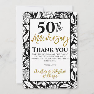 Agradecimento Minimalista de Girassol para 50º Ani