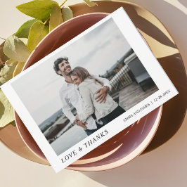 Agradecimento Minimalista e Chic | Cartão de Casamento de Agrade