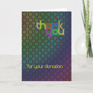 Agradecimento Modern Obrigado pelo cartão de doação
