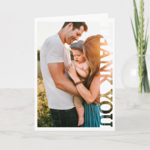 Agradecimento Moldura de Foto Personalizada Cartão de Agradecime