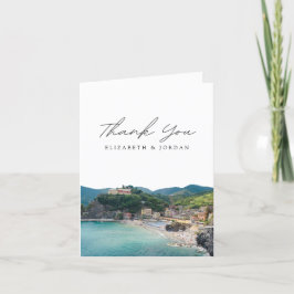 Agradecimento Monterosso Itália Cinque Terre Cartão de Agradecim