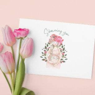 Agradecimento Mostrando-Te Com Um Cartão De Saudação De Amor