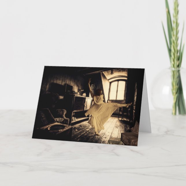 Agradecimento Mulher dançante em cartão de Dia das Bruxas (Frente)