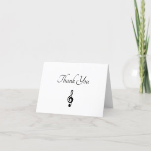 Agradecimento Musical Treble Clef Obrigado Cartão de Saudação