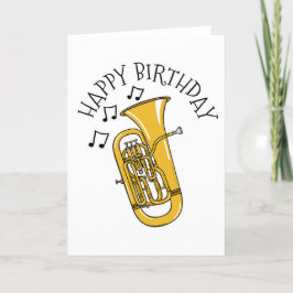 Agradecimento Músico de latão de cartão de aniversário Euphonium