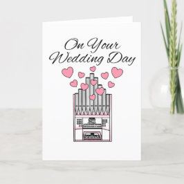 Agradecimento Músico Organizador de Cartão de Casamento Orgânico