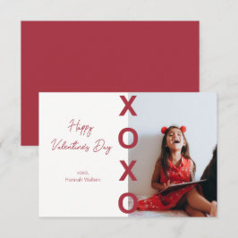 Agradecimento Namorados de sala de aula Cartão com fotos Red XOX