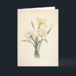 Agradecimento Narciso pelo Cartão de condolências botânico de<br><div class="desc">" Pierre-Joseph Redouté (10 de julho de 1759 em Santo-Hubert, em Bélgica - 19 de junho de 1840 em Paris), era um pintor e um botânico belgas, conhecidos para seus watercolours dos rosas, dos lírios e das outras flores em Malmaison. Foi alcunhado "Raphael das flores". Era um artista oficial da...</div>