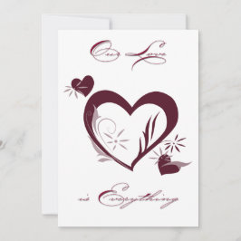 Agradecimento nosso cartão de Namorados de amor