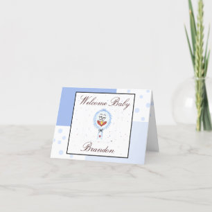 Agradecimento Novo Cartão de Bebê Personalizado