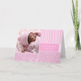 Agradecimento novo obrigado de bebê, seu cartão de saudação foto