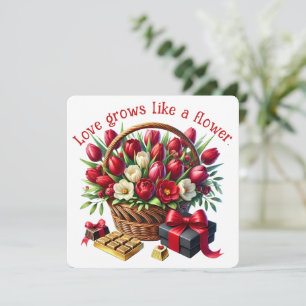 Agradecimento O amor cresce - Cartão de Dia de os namorados