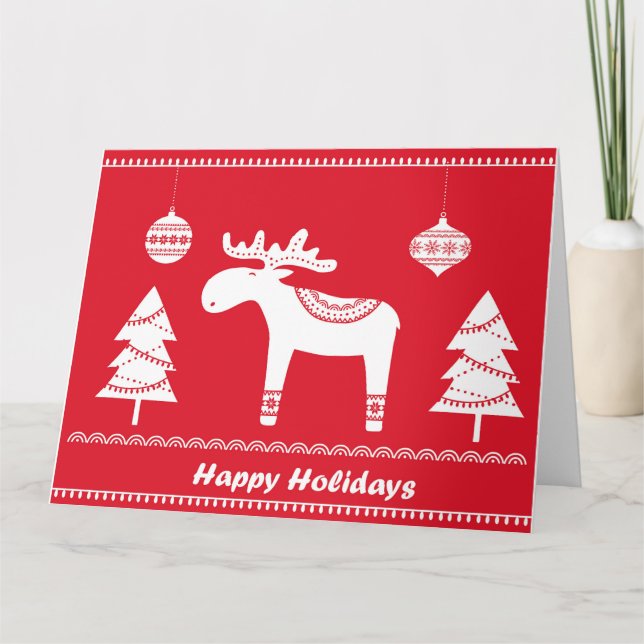 Agradecimento O cartão de férias inspirado na escandinávia. Plac (Frente)