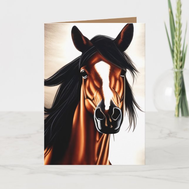 Agradecimento O Majestoso Mustang - A Espírito Do Cartão De Libe (Frente)