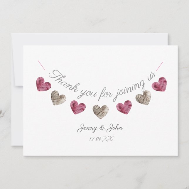 Agradecimento Obrigado cartão cor-de-rosa do aniversário de (Frente)