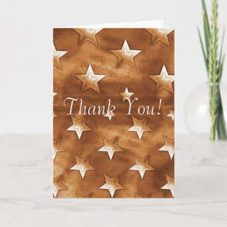 Agradecimento Obrigado cartão das estrelas de Brown