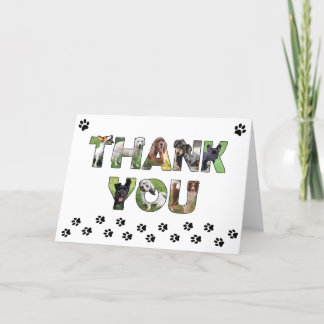 Agradecimento Obrigado cartão de cão - pintura a óleo, design