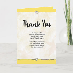 Agradecimento Obrigado Cartão De Casamento