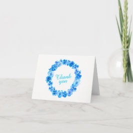 Agradecimento Obrigado, cartão de coroa azul