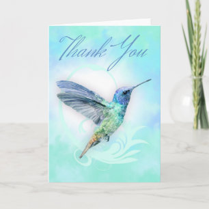 Agradecimento Obrigado - Cartão de Impressão Hummingbird