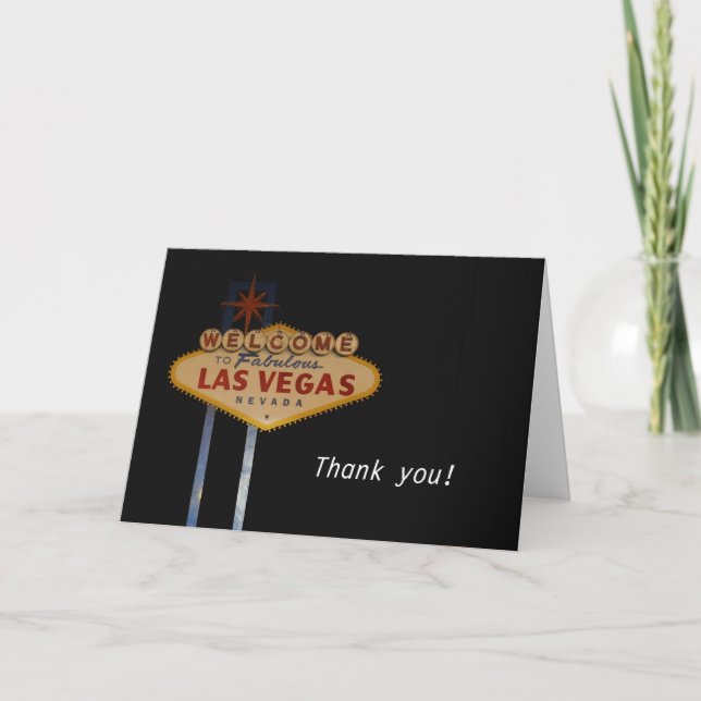 Agradecimento Obrigado! Cartão de Las Vegas (Frente)
