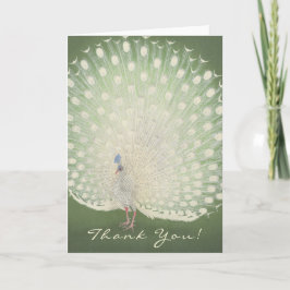 Agradecimento Obrigado! | Cartão de Peacock De Belas Artes Japon