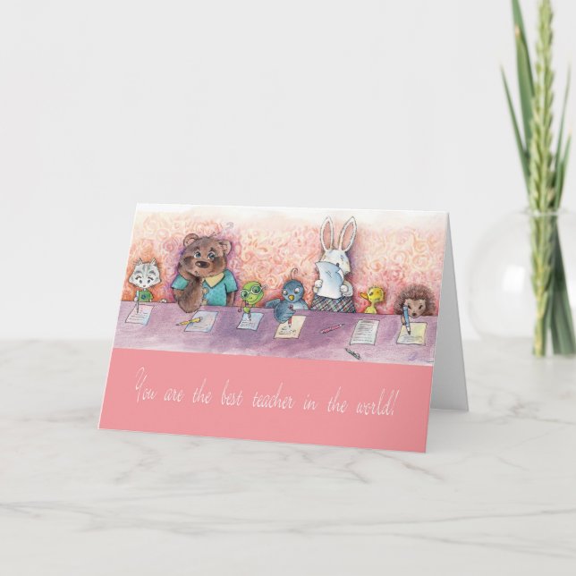 Agradecimento Obrigado Cartão De Professor (Frente)