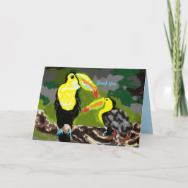 Agradecimento Obrigado Cartão De Saudação: Aves Do Paraíso