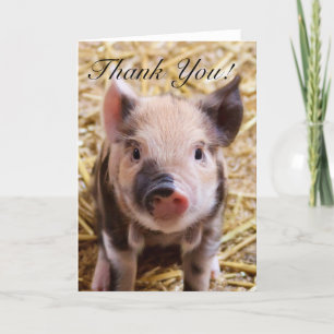 Agradecimento Obrigado Cartão de saudação Piglet