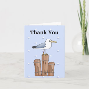 Agradecimento Obrigado Cartão de saudação Seagull
