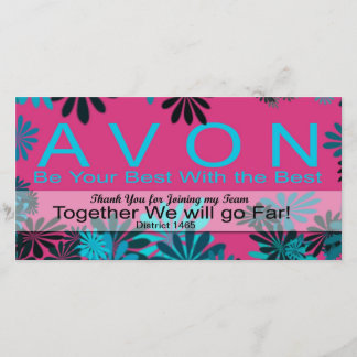 Agradecimento Obrigado de AVON VOCÊ para juntar-se a meu cartão