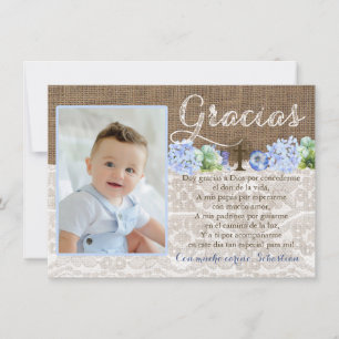 Agradecimento Obrigado de Bautismo você cartão de Gracias no