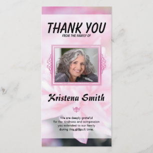 Agradecimento Obrigado de Funera você Cartão de condolências