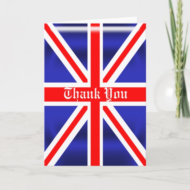 Agradecimento Obrigado de Union Jack você cartão (Frente)