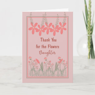 Agradecimento Obrigado pela Filha das Flores, Cartão de Saudação