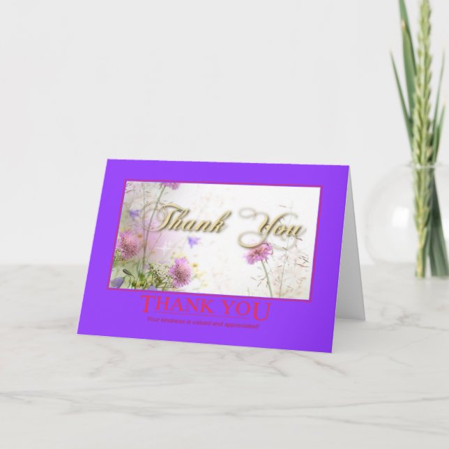 Agradecimento Obrigado Pelo Seu Cartão De Bondade (Frente)