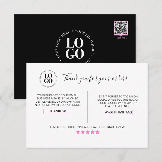 Agradecimento Obrigado Pelo Seu Cartão De Desconto Do Cliente (Frente/Verso)