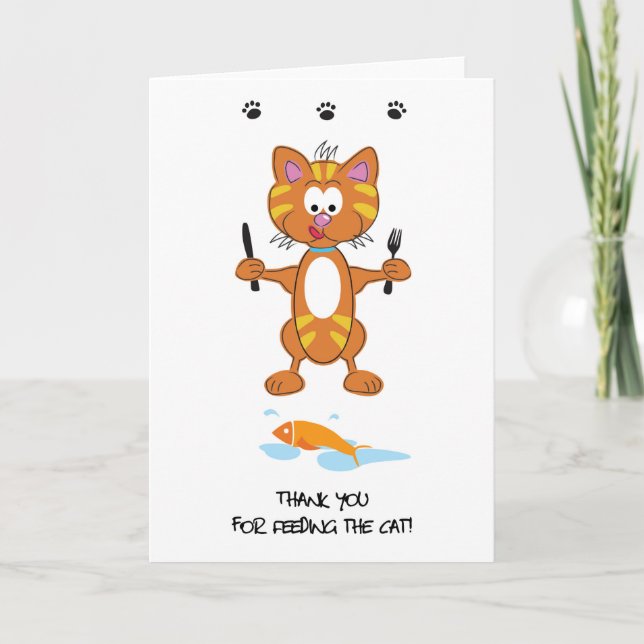 Agradecimento Obrigado por alimentar o cartão de saudações ao ga (Frente)