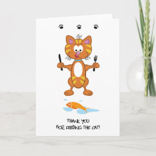 Agradecimento Obrigado por alimentar o cartão de saudações ao ga