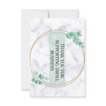 Obrigado por apoiar o pequeno cartão de visita