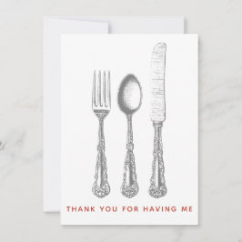 Agradecimento Obrigado por me receber pelo cartão de janto