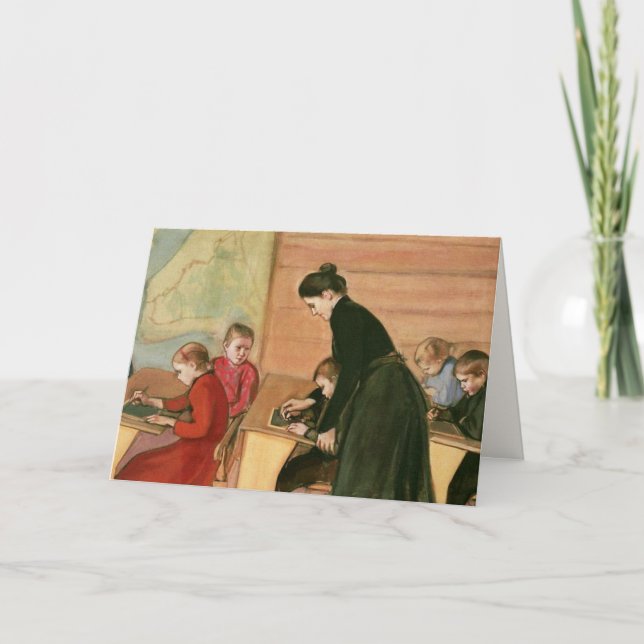 Agradecimento Obrigado, Professor. Cartão de arte fina (Frente)