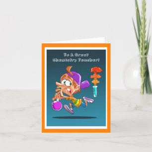 Agradecimento Obrigado Professor de Química Cartão Engraçado