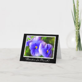 Agradecimento Obrigado roxo do amor perfeito você; Cartão de