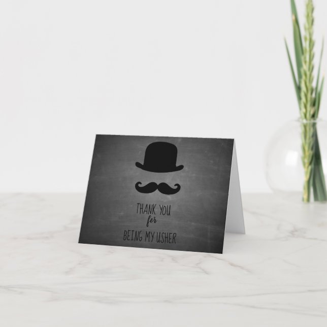 Agradecimento Obrigado sendo meu cartão de Usher (Frente)