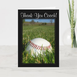 Agradecimento Obrigado Treinador Baseball com cartão de saudação