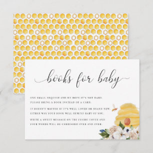 Agradecimento Oh Babee Yellow Bee Floral Livros Para Cartão De 